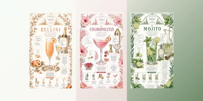 Chicago Cocktail Recipe Book Infographics generated by undefined