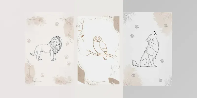 Minimalist Animal Sketchbooks generated by undefined