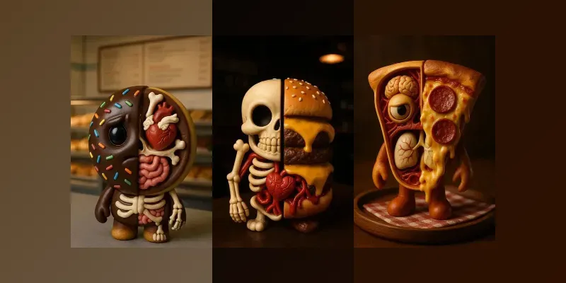 Split Anatomy Food Toy Templates generated by undefined