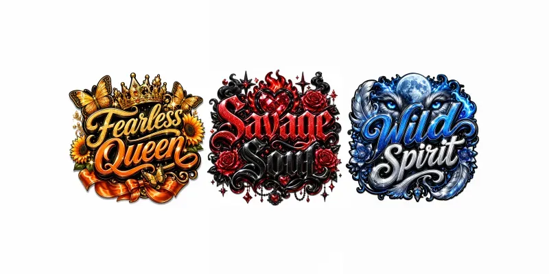 Glossy Typography Art Packs generated by undefined