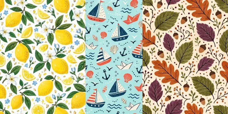 Seamless Minimalist Scandinavian Patterns