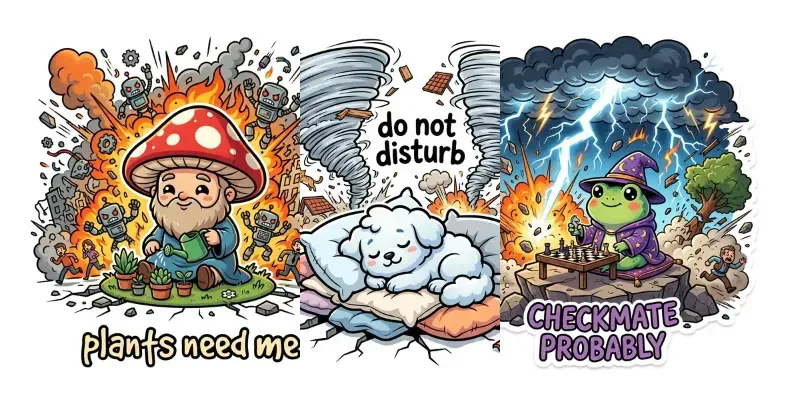 Cute Chaos Tshirt Art generated by undefined