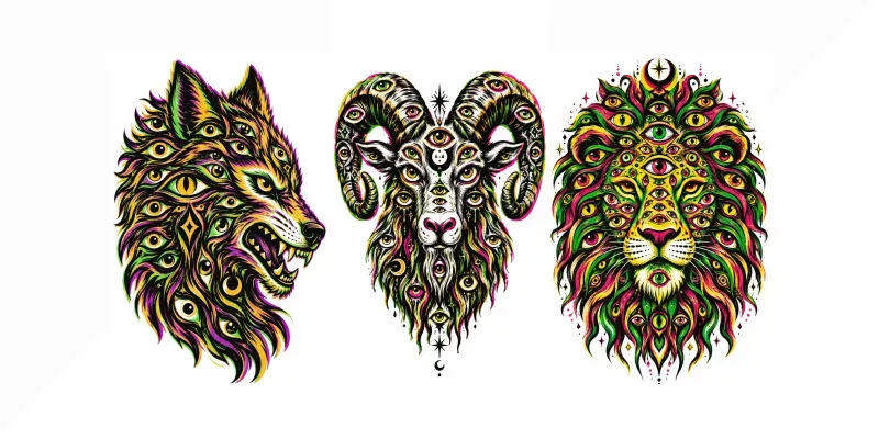 Psychedelic Multieye Animal Art generated by undefined