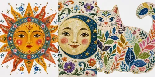 Handcrafted Folk Acrylic Art generated by chatgpt-image