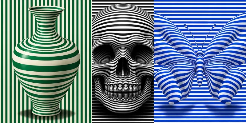 Optical Illusion Stripe Art