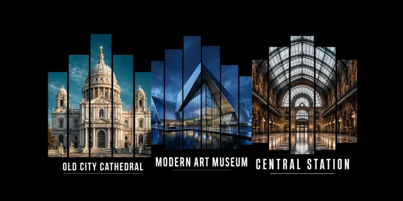Segmented Landmark Travel Posters generated by undefined
