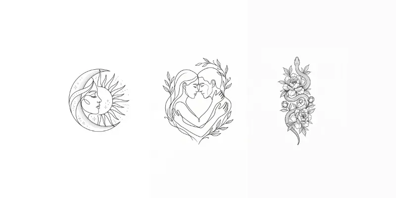 Minimalist Line Art Tattoo Designs generated by undefined