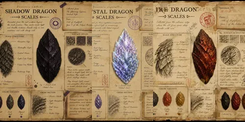 Junk Journal Dragon Scale Ephemera generated by chatgpt-image