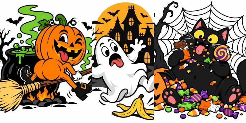 Funny Halloween Tshirt Cliparts
