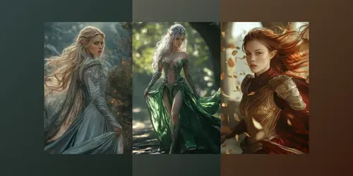 Elegant Elf Warrior Woman generated by midjourney