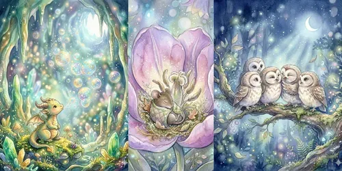 Premium Nursery Storybook Art Assets generated by gemini-image