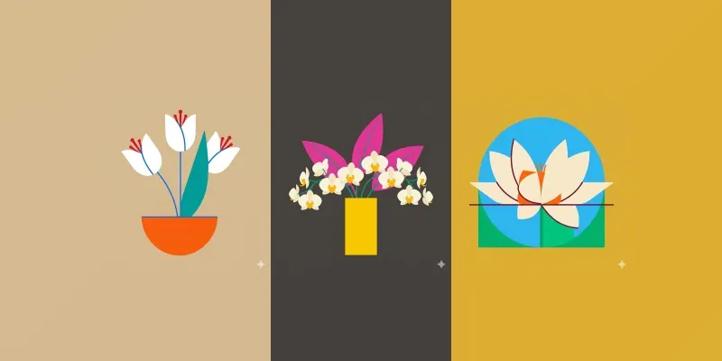 Minimalist Screen Print Botanical Art generated by undefined