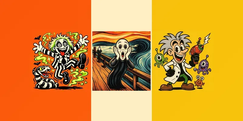 Cartoon Remix Iconic Character Grids generated by undefined