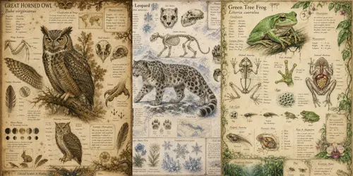 Vintage Creature Field Guides generated by chatgpt-image
