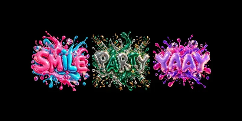 Bubble Splash Celebration Sticker Art