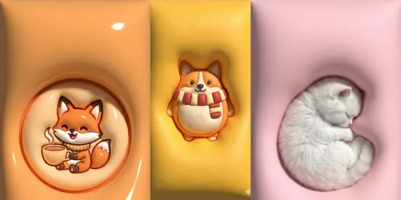 3D Embedded Cartoon Wallpapers generated by undefined