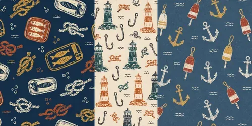Fisherman Nautical Patterns generated by chatgpt-image