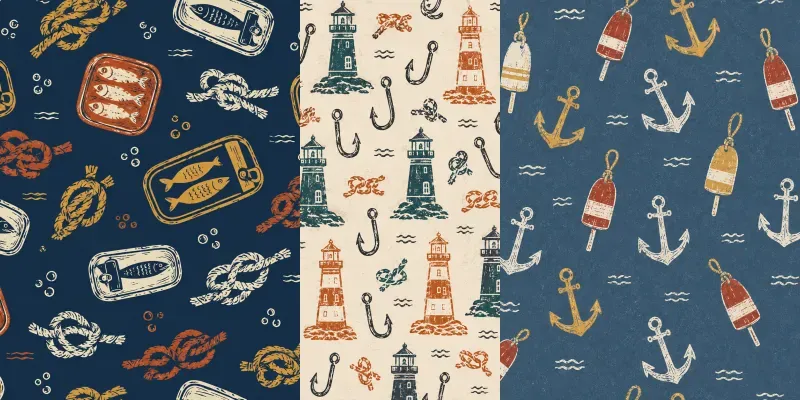 Fisherman Nautical Patterns generated by undefined