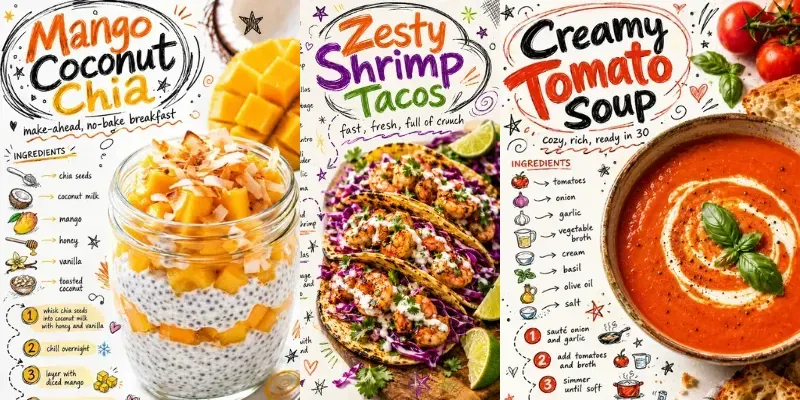 Doodle Art Recipe Poster Templates generated by undefined