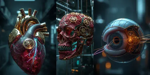 Biomechanical Renaissance Anatomy Masters generated by leonardo