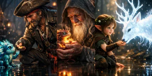 Cinematic Magical Creature Encounters generated by chatgpt-image