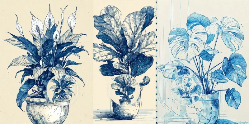 Indoor Garden Sketches generated by undefined