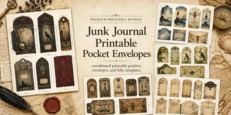 Junk Journal Printable Pocket Envelopes generated by undefined
