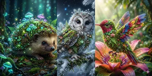 Whimsical Hybrid Eco Creatures generated by gemini-image