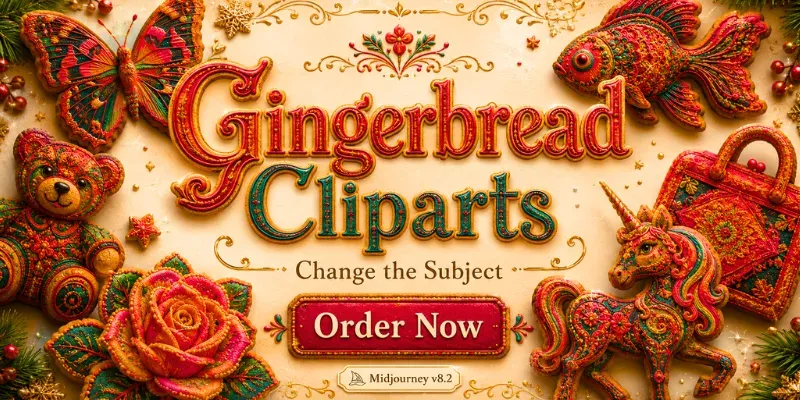 Gingerbread Cliparts generated by undefined