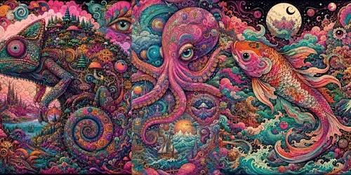 Psychedelic Dream Doodles generated by chatgpt-image