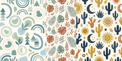Boho Seamless Patterns generated by gemini-image