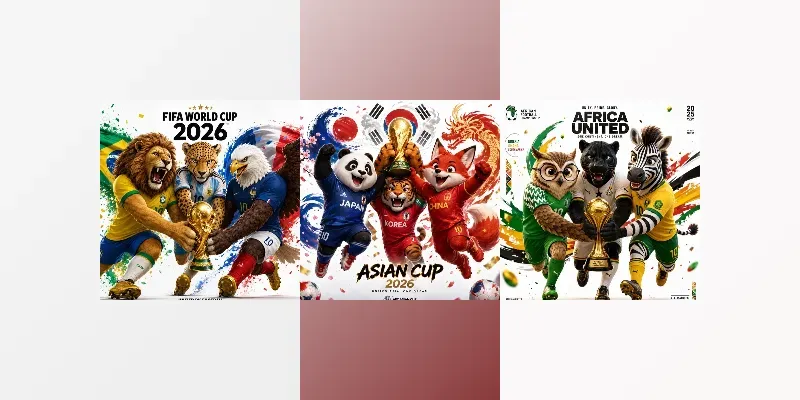 3D Fifa Animal Mascot Posters generated by undefined