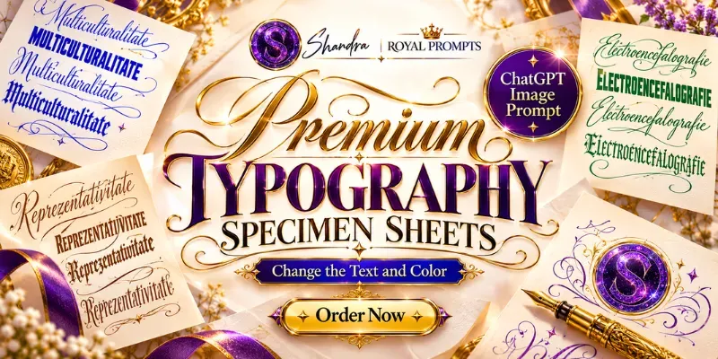 Premium Typography Specimen Sheets