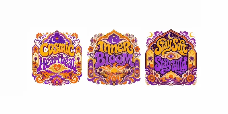 Arabic Groovy Typography Tshirt Prints generated by undefined