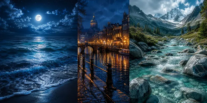 Water Landscape Artwork Creators generated by undefined