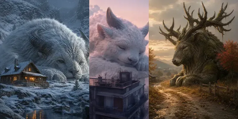 Giant Cozy Monster Illustrations generated by undefined