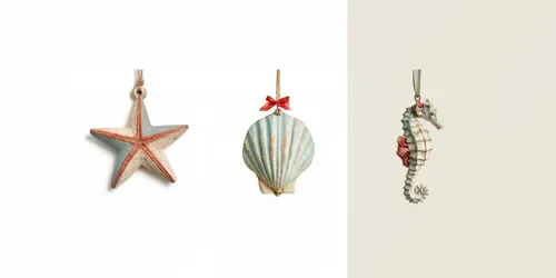 Seaside Holiday Ornament Decorations Sets generated by midjourney