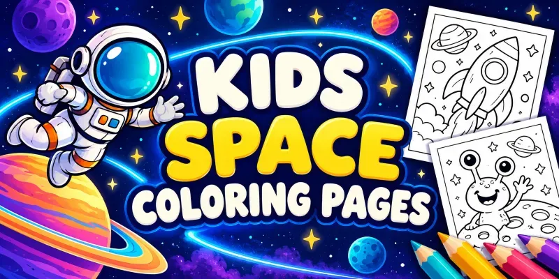 Kids Space Coloring Pages Generator
