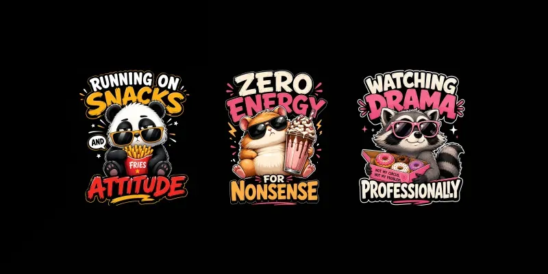 Cute Sarcastic Animal Tshirts generated by undefined