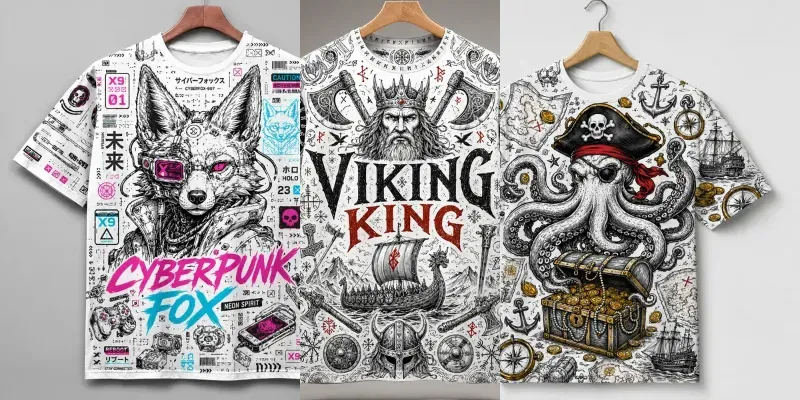 All Over Doodle Tshirt Makers generated by undefined