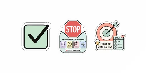Visual Adhd Productivity Stickers generated by chatgpt-image