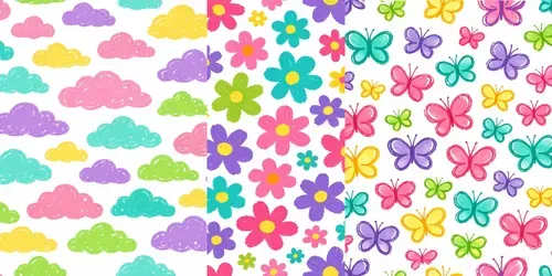 Cute Handdrawn Doodle Patterns generated by chatgpt-image