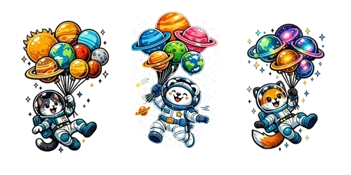 Cosmic Balloon Space Adventures generated by chatgpt-image