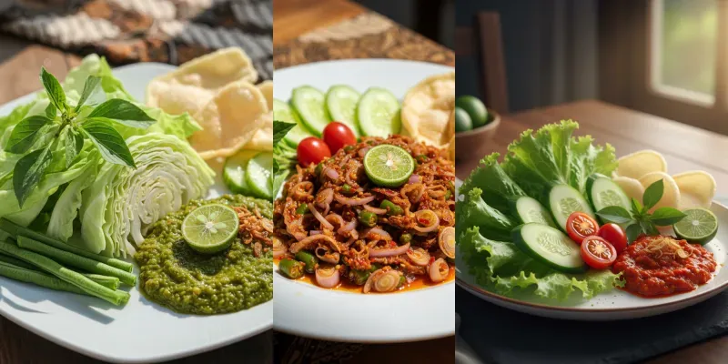Indonesian Lalapan Stock Photos generated by undefined