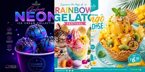 Luxury Ice Cream Promo Poster Packs generated by chatgpt-image