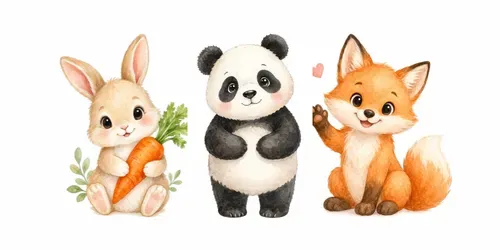 Cute Animal Watercolors generated by chatgpt-image