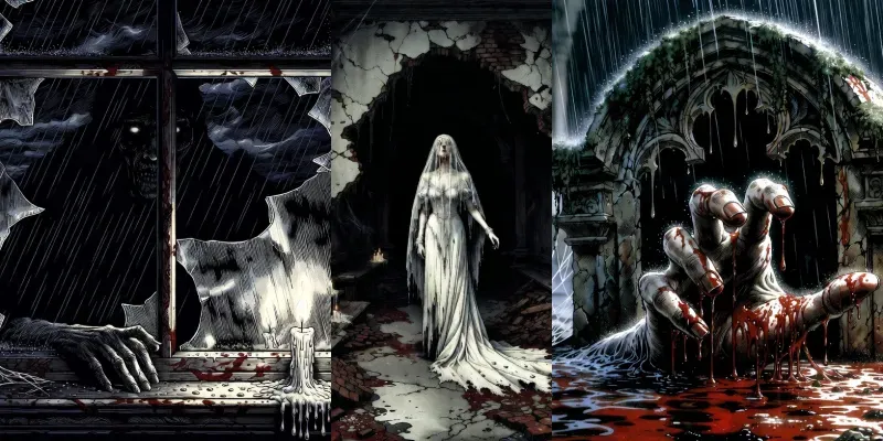 Dark Gothic Horror Illustrations generated by undefined