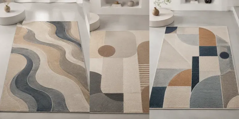 Abstract Modern Rug Generator generated by undefined
