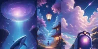 Makoto Shinkai Dreamy Cosmic Anime Art leonardo prompt mini thumbnail