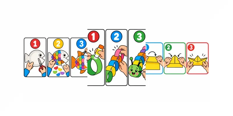 Three Step Kids Craft Cliparts